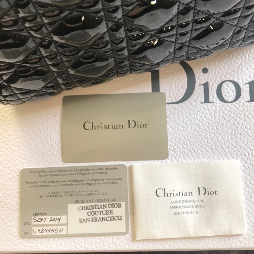 Medium Lady Dior Handbag in Black - Picture 7 of 8